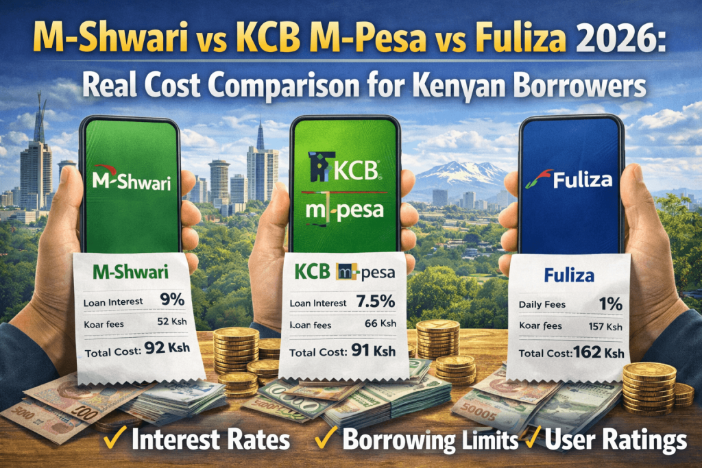 M-Shwari vs KCB M-Pesa vs Fuliza 2026