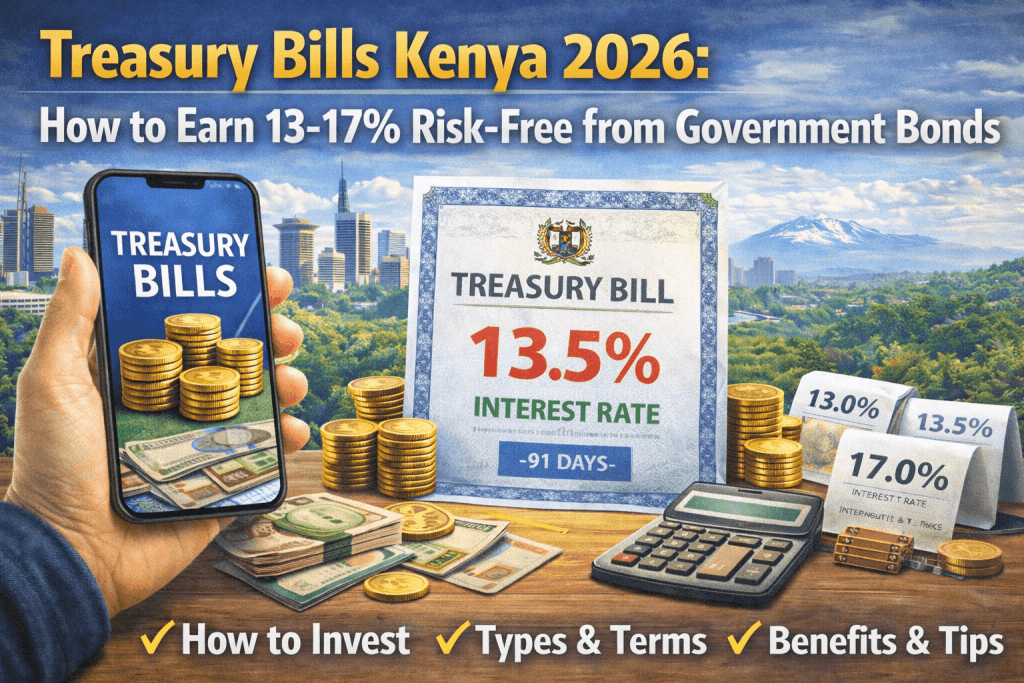 Treasury Bills Kenya 2026: How to Earn 13-17% Risk-Free from Government Bonds