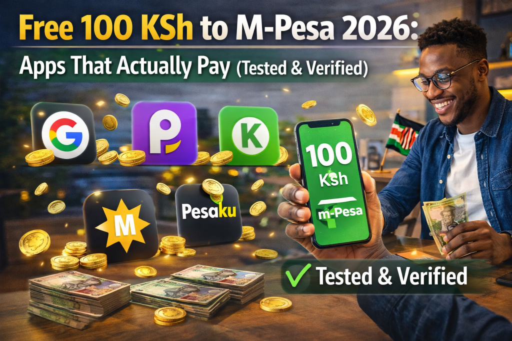 Free 100 KSh to M-Pesa 2026: Apps That Actually Pay (Tested & Verified)