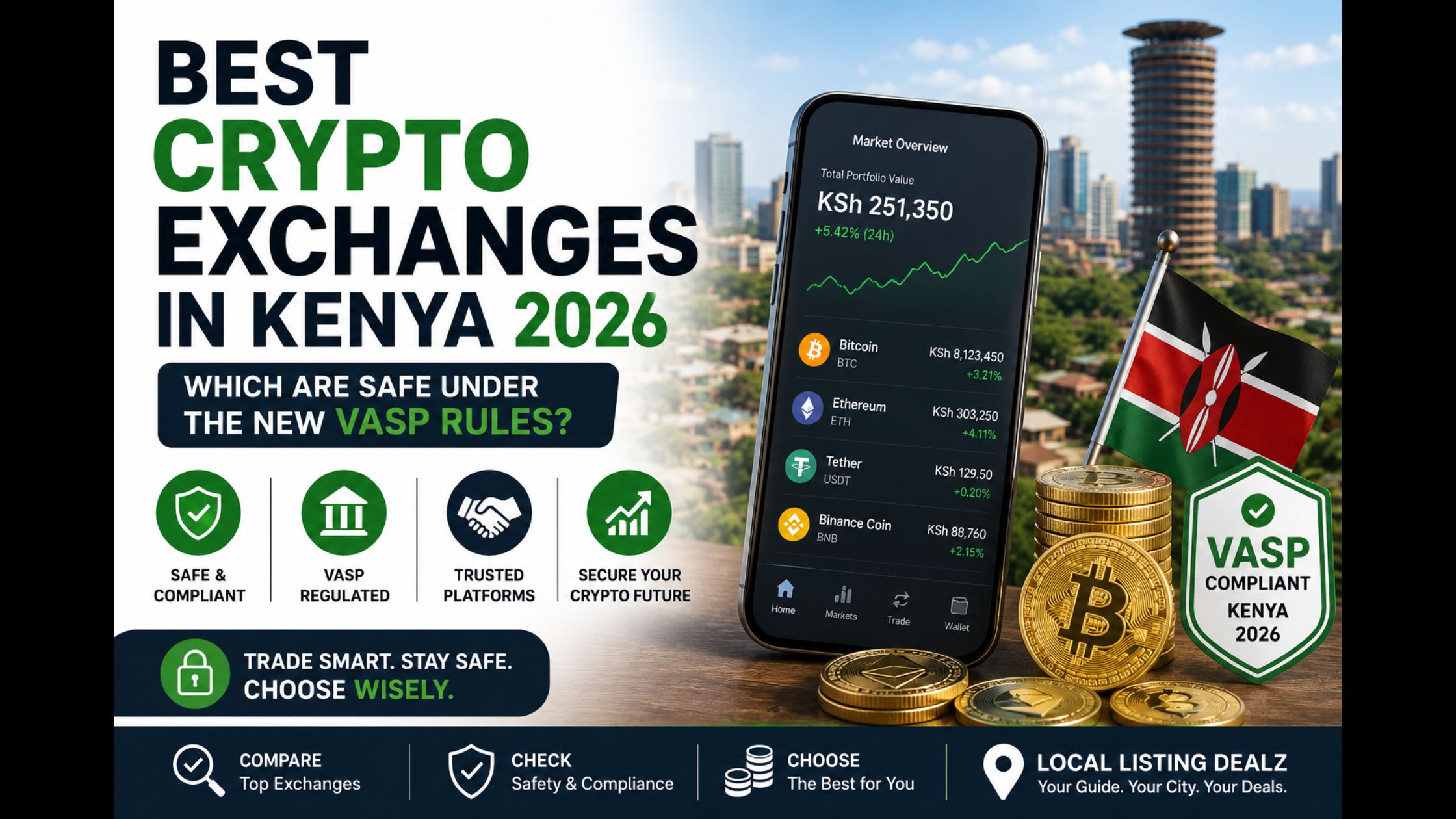Best Crypto Exchanges in Kenya 2026: Which Are Safe Under the New VASP Rules?