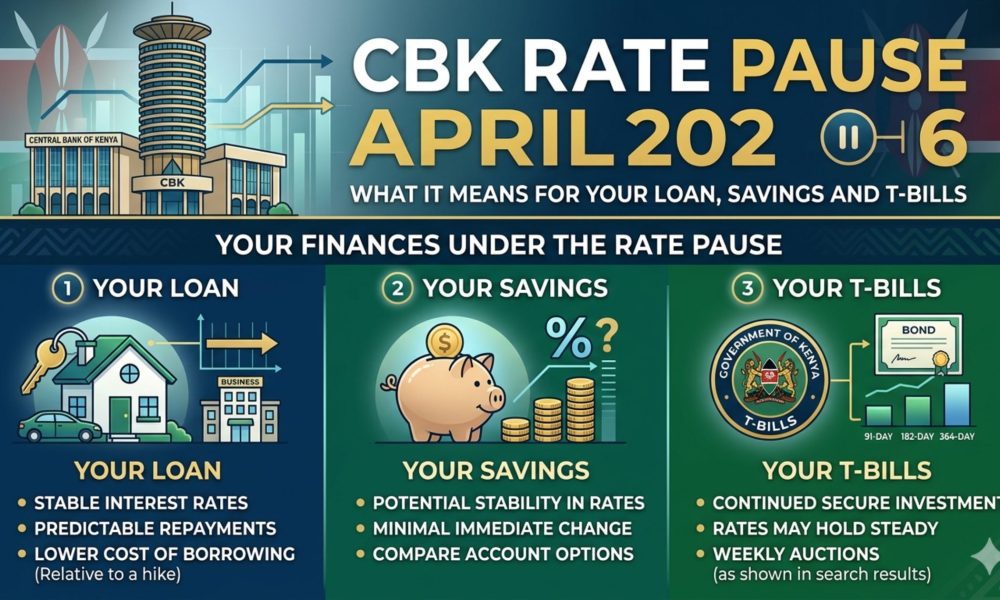 CBK Rate Pause April 2026: What It Means for Your Loan, Savings and T-Bills