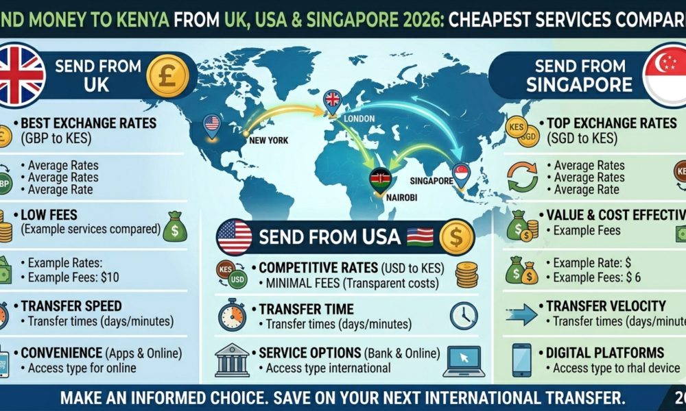 Send Money to Kenya from UK, USA & Singapore 2026