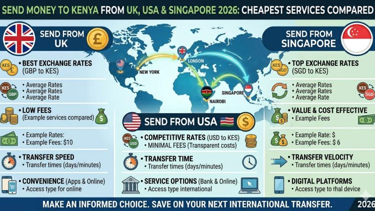 Send Money to Kenya from UK, USA & Singapore 2026