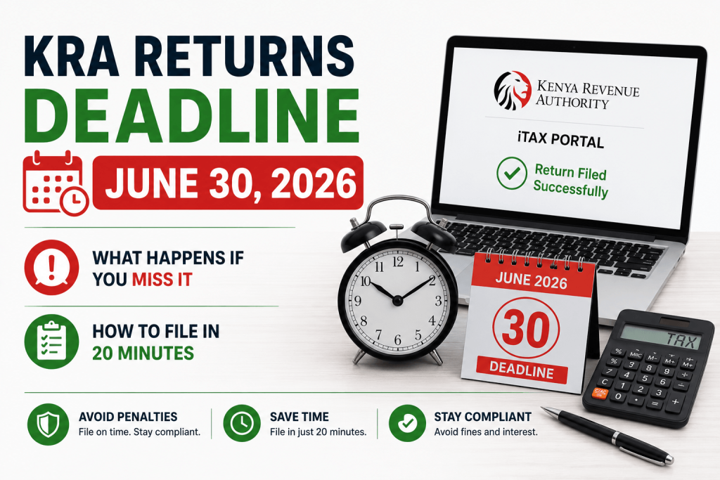 KRA Returns Deadline June 30, 2026 — What Happens If You Miss It and How to File in 20 Minutes